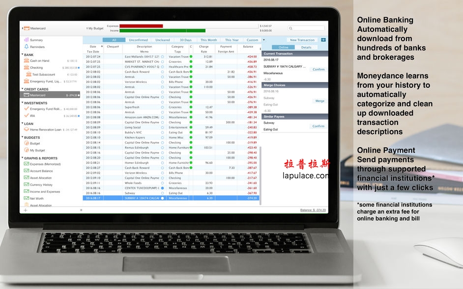 Moneydance for Mac 2017.10 全功能个人财务管理软件