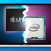Apple M1芯片与intel两个强大的处理器相比