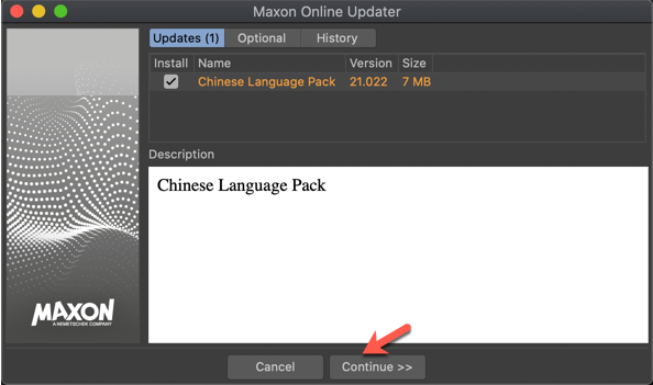 把软件包中的 中文语言包 CN 拖进软件空白项目中进行汉化即可