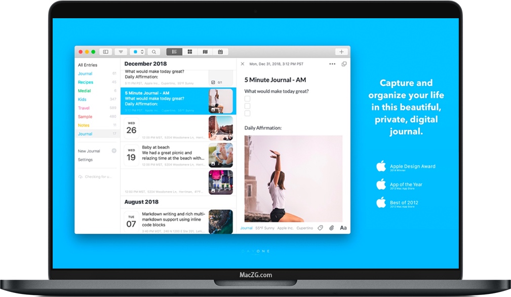 Day One for Mac 苹果日记本软件记事程序 中文免费版下载
