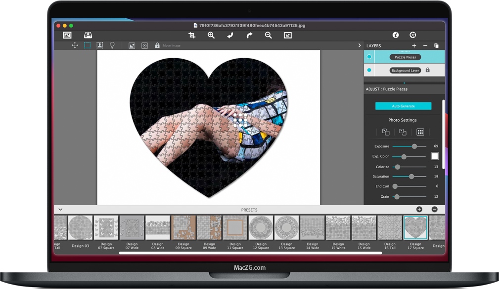 PuzziPix Pro for Mac 将任何图像转换成拼图 破解版下载