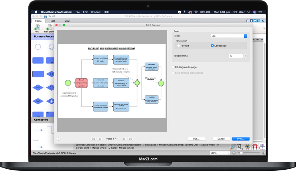 ClickChartsn Pro for Mac 苹果灵活的图表和流程图软件 破解版下载