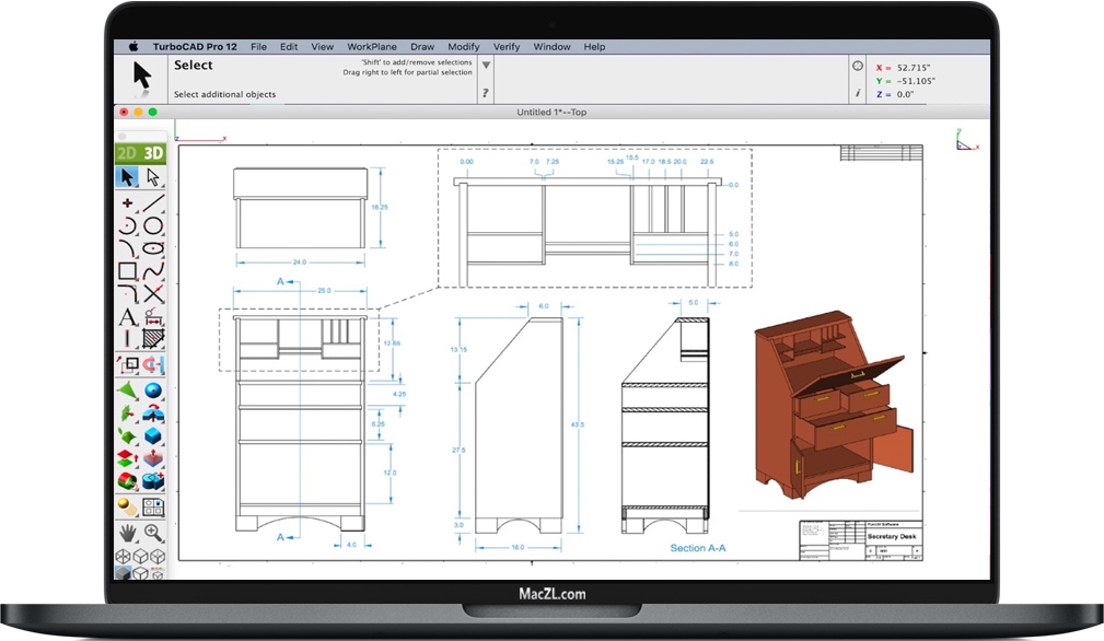 TurboCAD Mac Pro 专业的2D / 3D设计和渲染软件 破解版下载