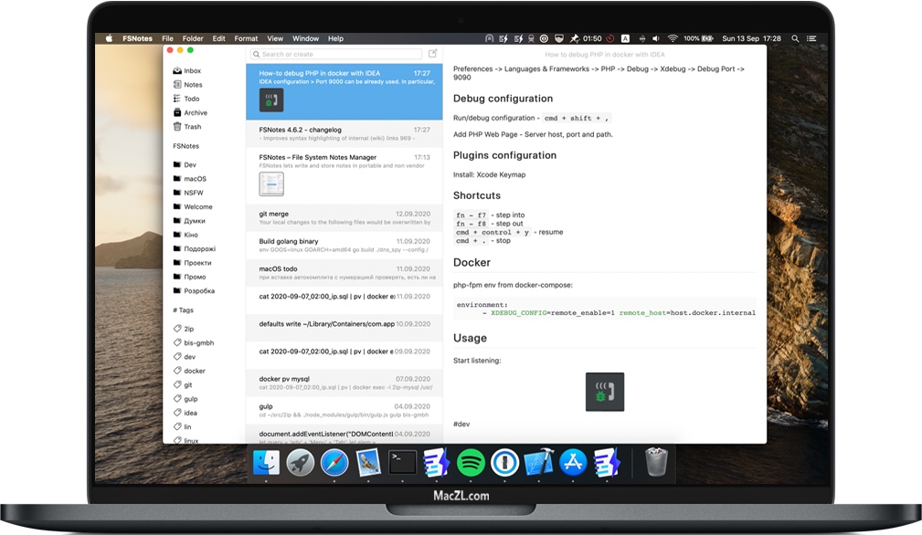 FSNotes for Mac 苹果轻量级文本笔记软件 中文破解版下载