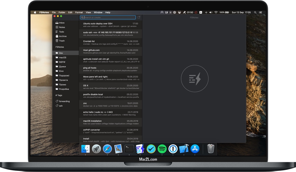 FSNotes for Mac 苹果轻量级文本笔记软件 中文破解版下载