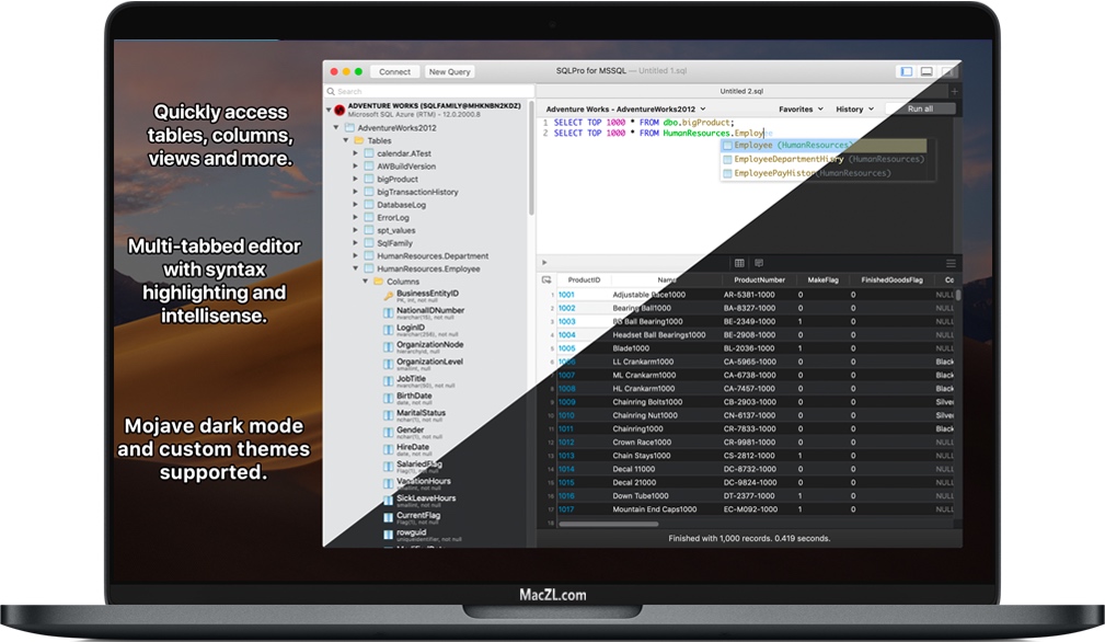 Mac版SQLPro for MSSQL Microsoft SQL Server数据库客户端 破解版下载