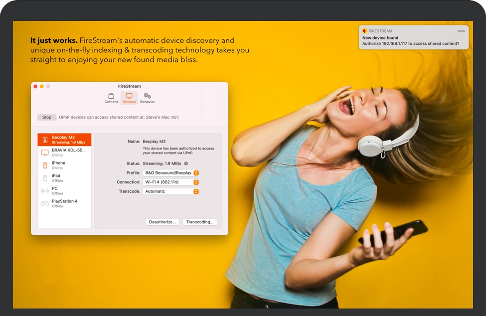 FireStream for Mac 苹果UPnP/DLNA媒体服务器 破解版免费下载