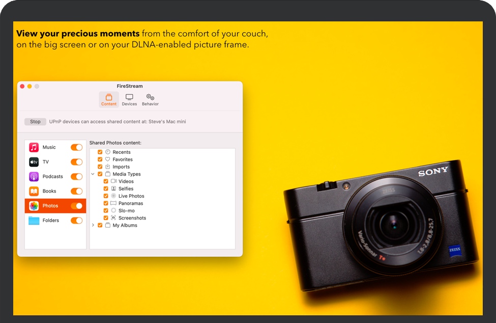 FireStream for Mac 苹果UPnP/DLNA媒体服务器 破解版免费下载