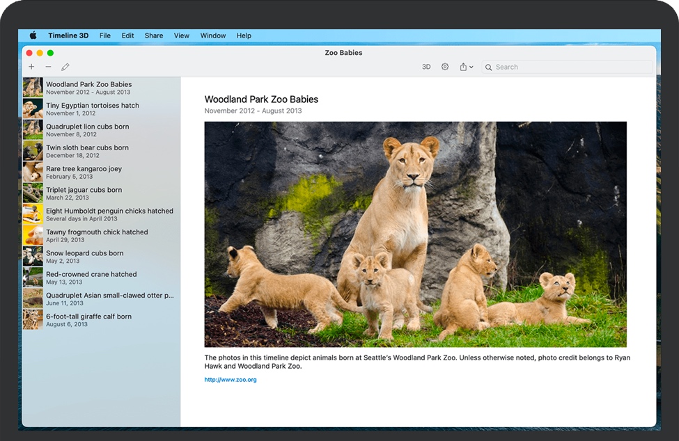 Timeline 3D for Mac 苹果电脑上的时间轴记事本软件 破解版下载
