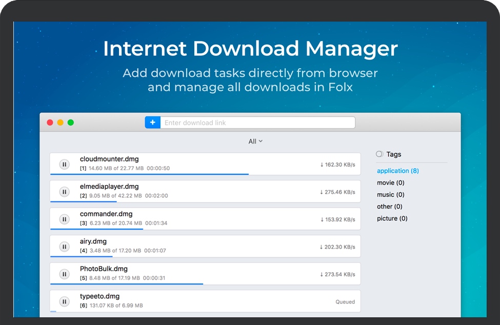 Folx GO+ for Mac 苹果电脑下载管理器和BitTorrent客户端